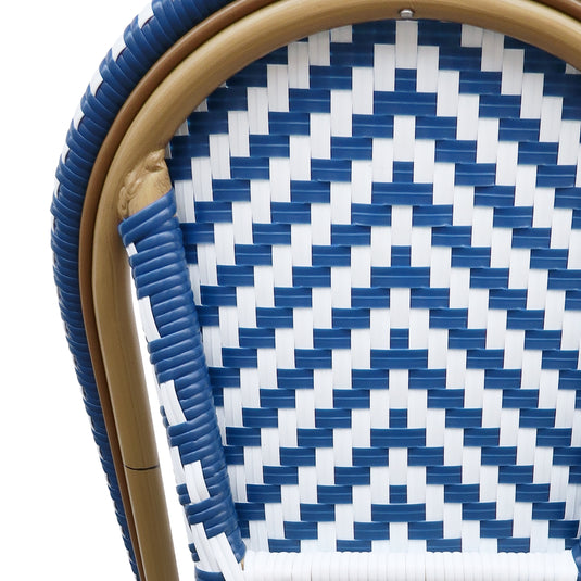 Rattan chair for outdoor and indoor use, White &amp; blue, SCOOTLAND 33 - SCOOT33 