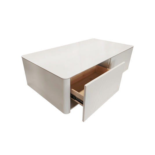 Mesa de centro 1.3 M Secrets, color blanco - SW40402