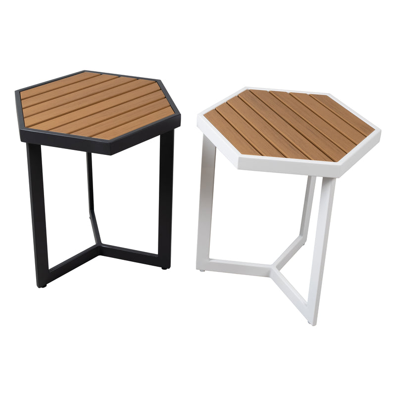Cargue la imagen en el visor de la galería, Mesa bistro Sesth de aluminio, color carbón- SESTH-CH
