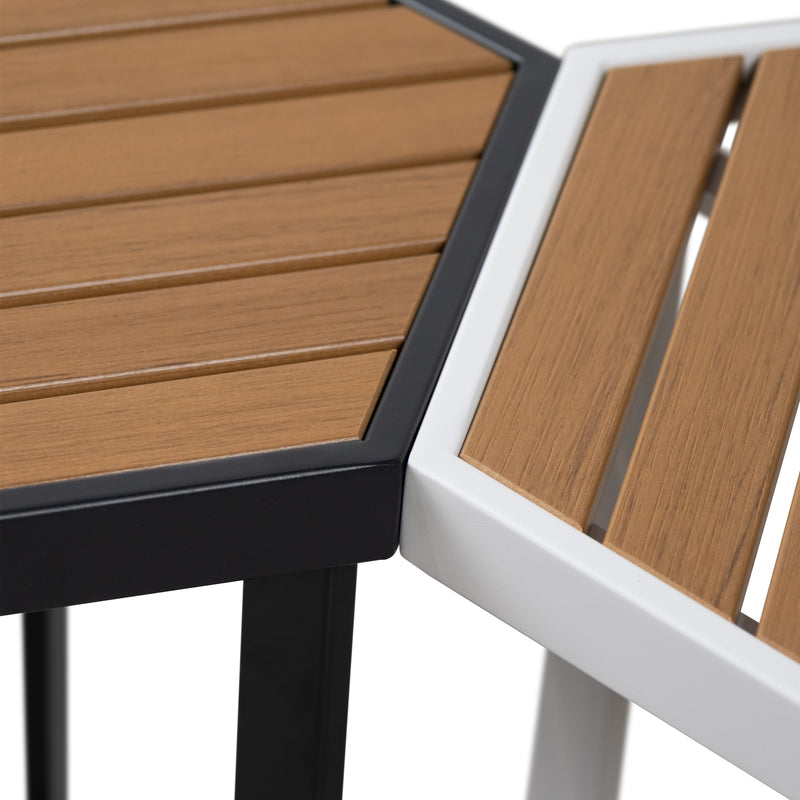 Cargue la imagen en el visor de la galería, Mesa bistro Sesth de aluminio, color carbón- SESTH-CH
