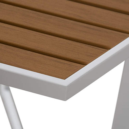 Mesa bistro Sesth de aluminio, color blanco - SESTH-WH