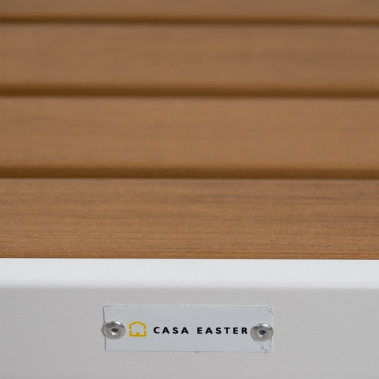 Mesa bistro Sesth de aluminio, color blanco - SESTH-WH