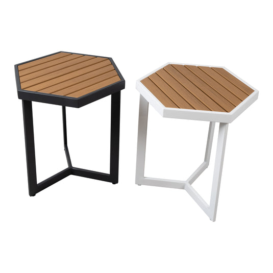 Mesa bistro Sesth de aluminio, color blanco - SESTH-WH