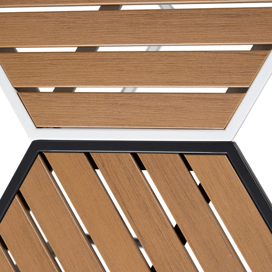 Mesa bistro Sesth de aluminio, color blanco - SESTH-WH