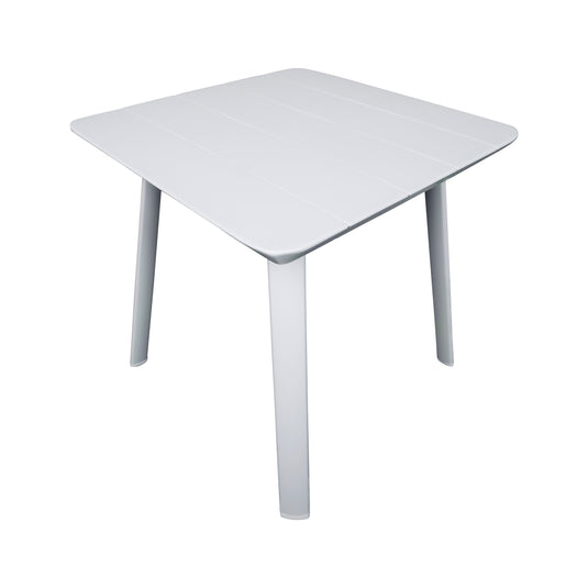 Set frio bistro sin reposabrazos + mesa bistro Aspen, para exterior, color blanco - BIS-FW-SMB-WH