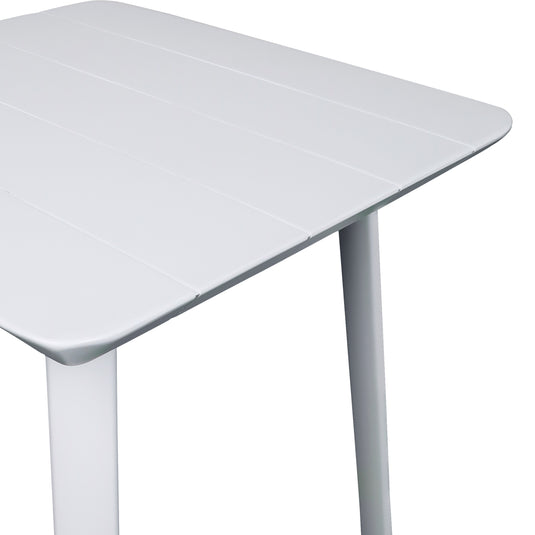 Set frio bistro sin reposabrazos + mesa bistro Aspen, para exterior, color blanco - BIS-FW-SMB-WH