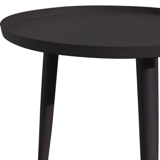 Set bistro Frio sin madera en reposabrazos + mesa bistro Danir, para exterior, color carbón - F12-SMB-22