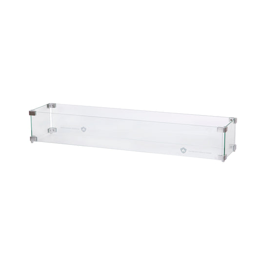 Set Fogata rectangular de exterior de gas LP color gris oscuro con tapa de gas LP y parabrisas - PDF200152B-360-109B