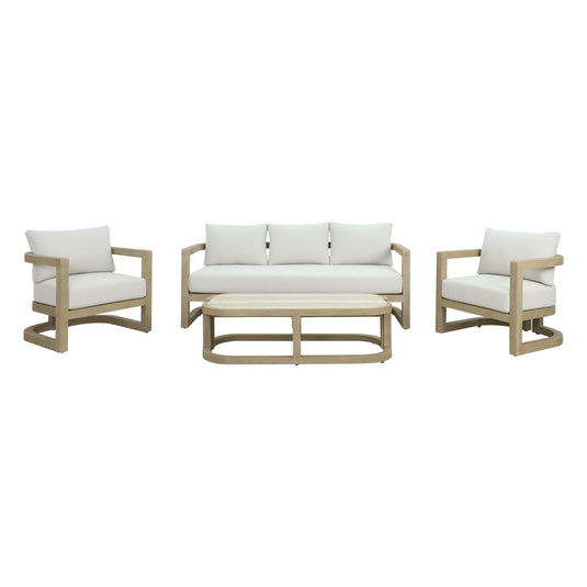 Set triple de madera Pangea color natural - HUC40168-TRI