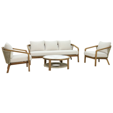 Set Triple de madera Sunday para interior y exterior color natural - HUC39965-TRI