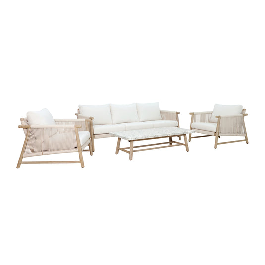 Set triple Zulu de madera color Natural