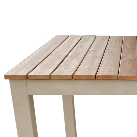 Mesa de Comedor 80X80 de Aluminio Color Color Champagne SHAKED- 22057