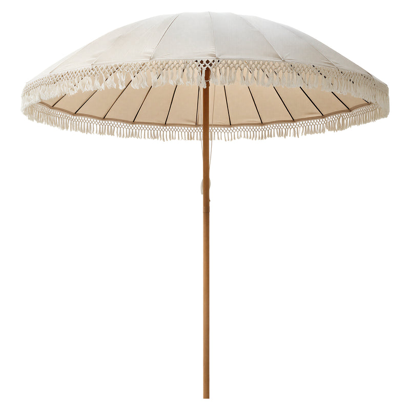 Cargue la imagen en el visor de la galería, Sombrilla de Flequillo Shangai color Beige - SHANGAI-BE
