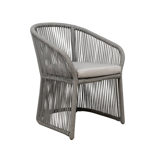 Comedor redondo Shangrila 1.53M de aluminio + 6 silas Nacolitana color gris - GL3AQ59315-NAC
