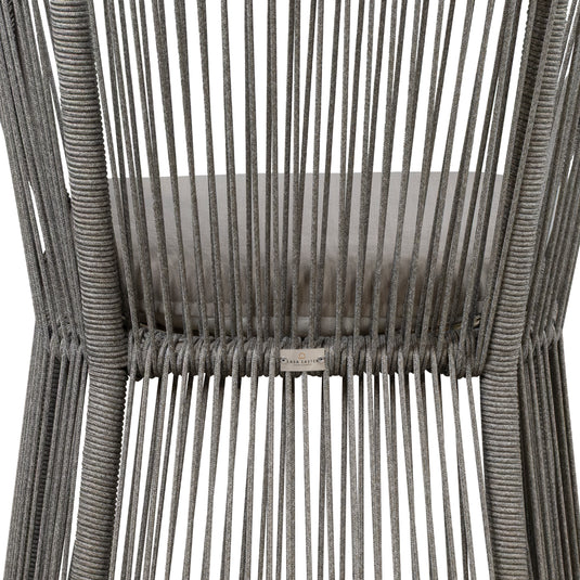 Comedor redondo Shangrila 1.53M de aluminio + 6 silas Nacolitana color gris - GL3AQ59315-NAC