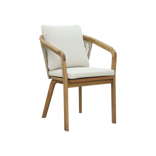 Silla de madera Sunday para interior y exterior color natural - HUC39968