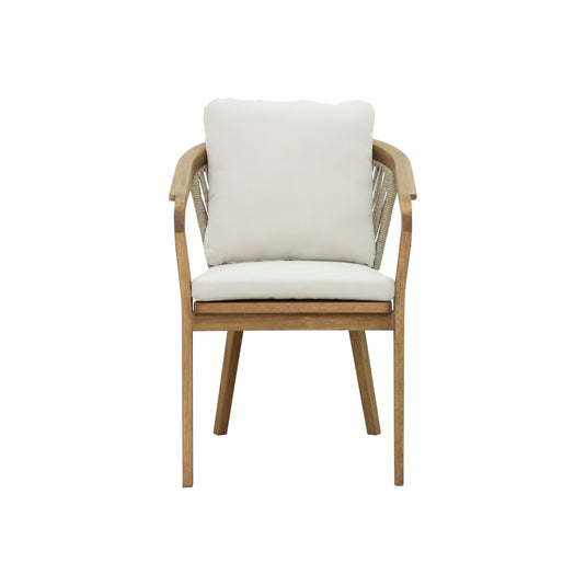Silla de madera Sunday para interior y exterior color natural - HUC39968