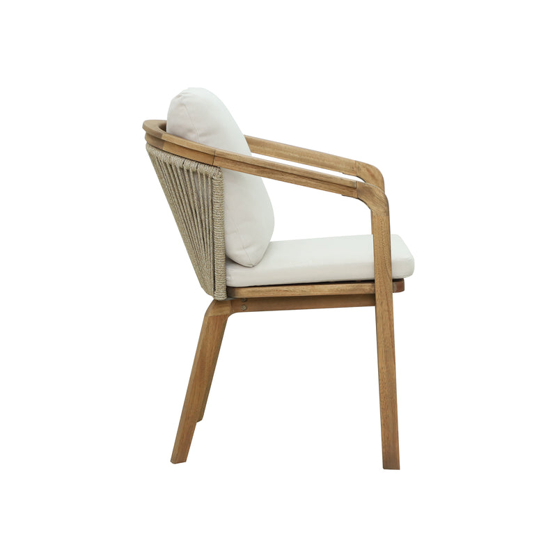 Cargue la imagen en el visor de la galería, Silla de madera Sunday para interior y exterior color natural - HUC39968
