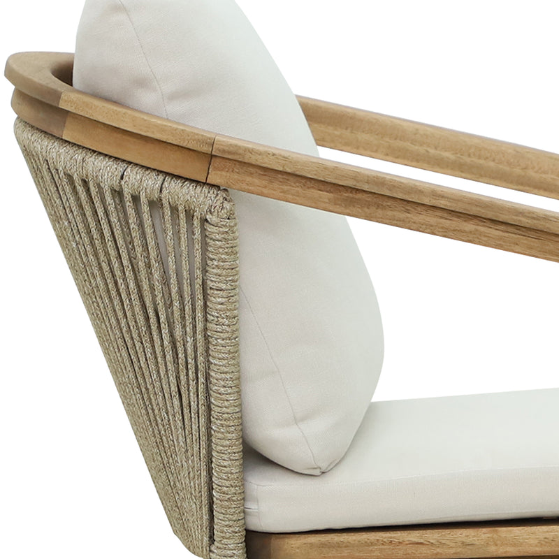 Cargue la imagen en el visor de la galería, Silla de madera Sunday para interior y exterior color natural - HUC39968
