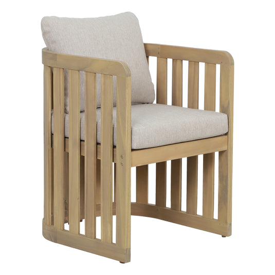 Silla de madera para exterior e interior Kava color natural - HUC40950