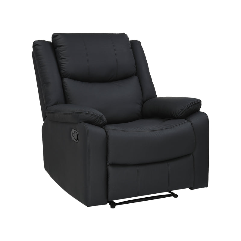 Cargue la imagen en el visor de la galería, Sillón individual Reclinable manualmente 51050 color negro - 51050
