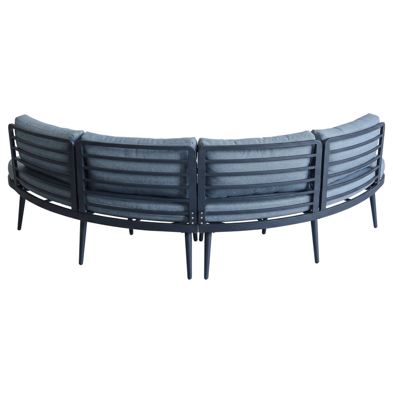 Cargue la imagen en el visor de la galería, Set de media luna SJ24 para exterior, color carbón - SJ24314-4

