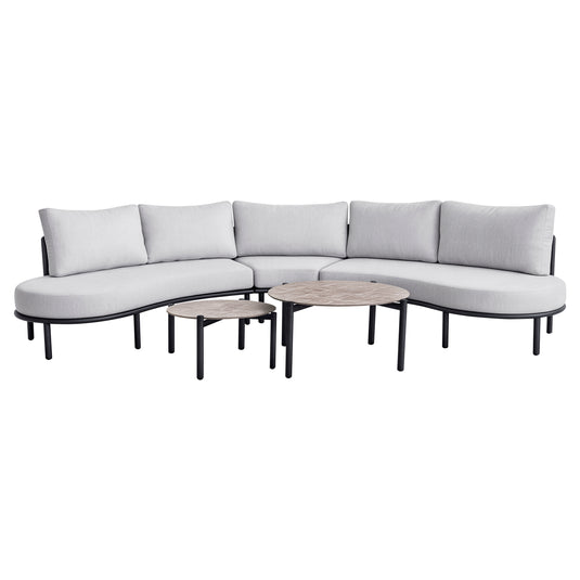 Set de media luna SJ25 para exterior, color gris claro - SJ25050