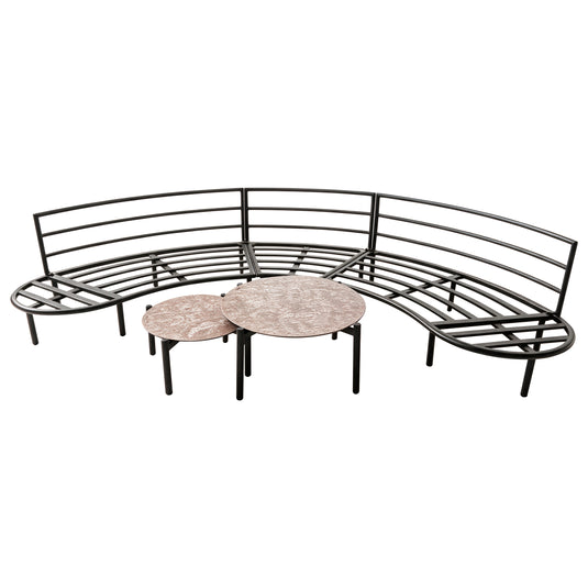 Set de media luna SJ25 para exterior, color gris claro - SJ25050