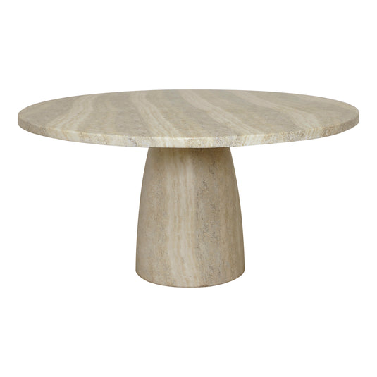 Mesa de comedor para interior y exterior SONOMA 1.5M redonda, estilo marmol - HUC28454