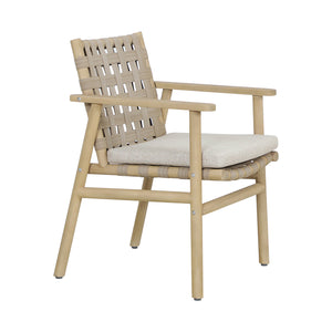 Silla de madera para exterior e interior Sophie Strap color Natural- HUC40758