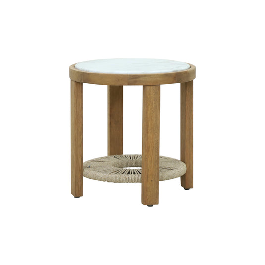 Mesa bistro Sunday D.50cm de madera para exterior color natural - HUC28445