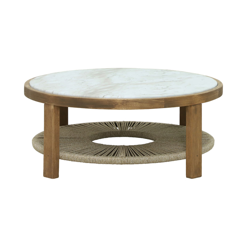 Cargue la imagen en el visor de la galería, Mesa de centro Sunday 86.5 cm de madera para exterior color Natural - HUC28446
