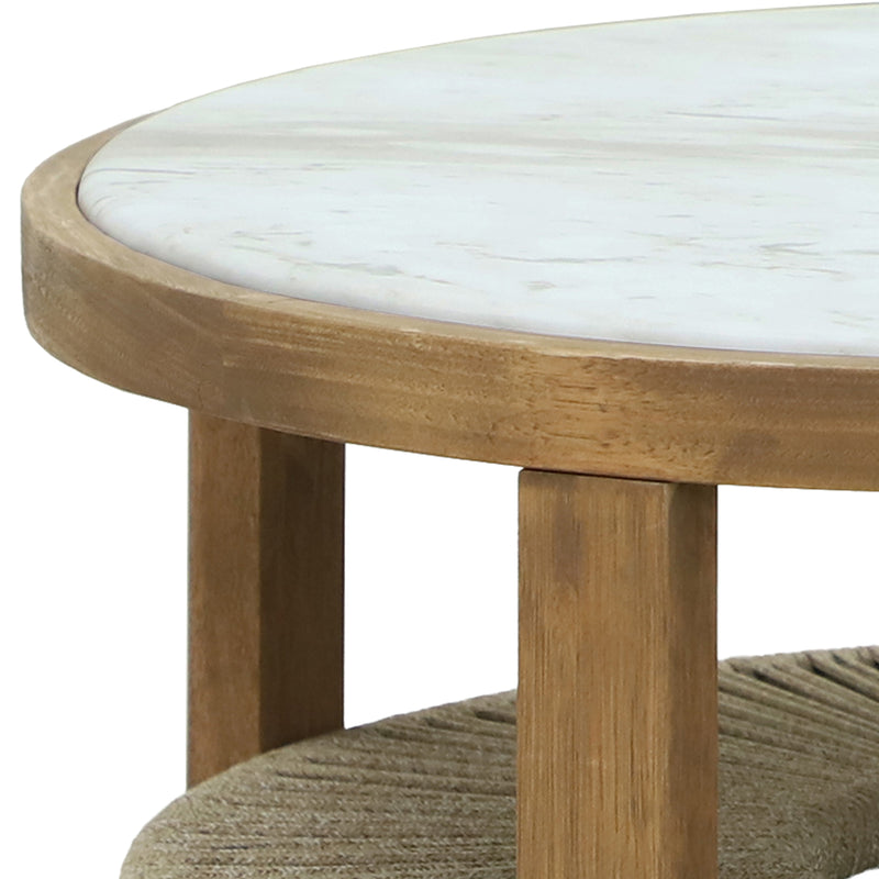 Cargue la imagen en el visor de la galería, Mesa de centro Sunday 86.5 cm de madera para exterior color Natural - HUC28446
