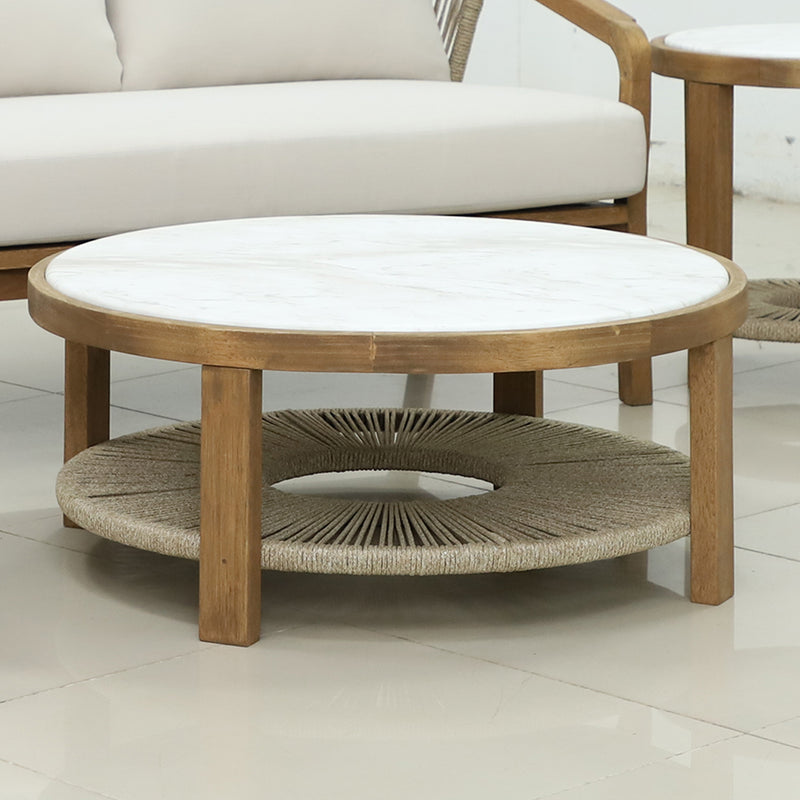 Cargue la imagen en el visor de la galería, Mesa de centro Sunday 86.5 cm de madera para exterior color Natural - HUC28446
