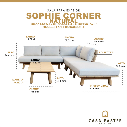 Sala Corner Sophie color Natural CasaEaster