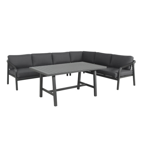 Sala para Exterior e Interior de Aluminio Color Carbon ANCONA CORNER-CC-75749