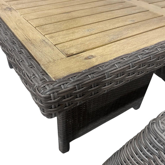 Sala  para Exterior e Interior de Rattan Color Carbon SONIA TRIPLE-HUC37728