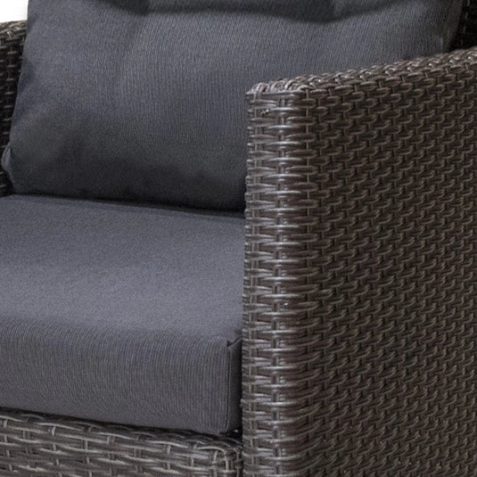 Sala  para Exterior e Interior de Rattan Color Carbon SONIA TRIPLE-HUC37728