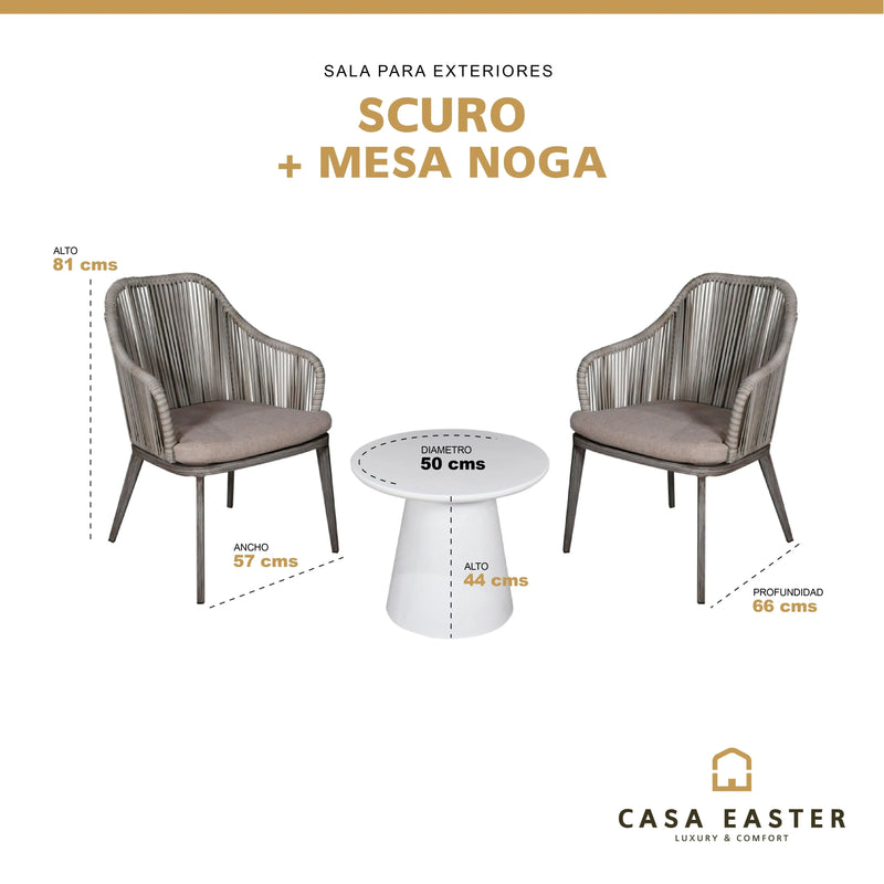 Cargue la imagen en el visor de la galería, Set  para Exterior e Interior SCURO +MESA NOGA BISTRO-0746343740
