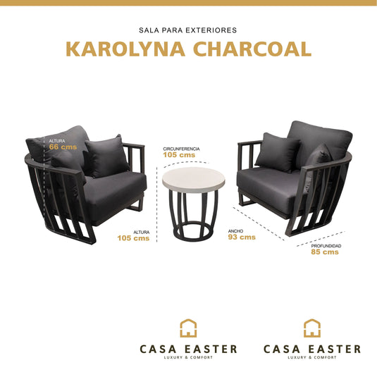 Set  para Exterior e Interior de Aluminio Color Carbon KAROLYNA-0936294716
