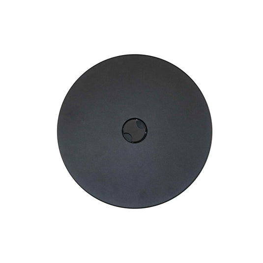 Set Fogata redonda de exterior de gas LP color gris oscuro con tapa de gas LP y parabrisas - PDF095B-045-17B