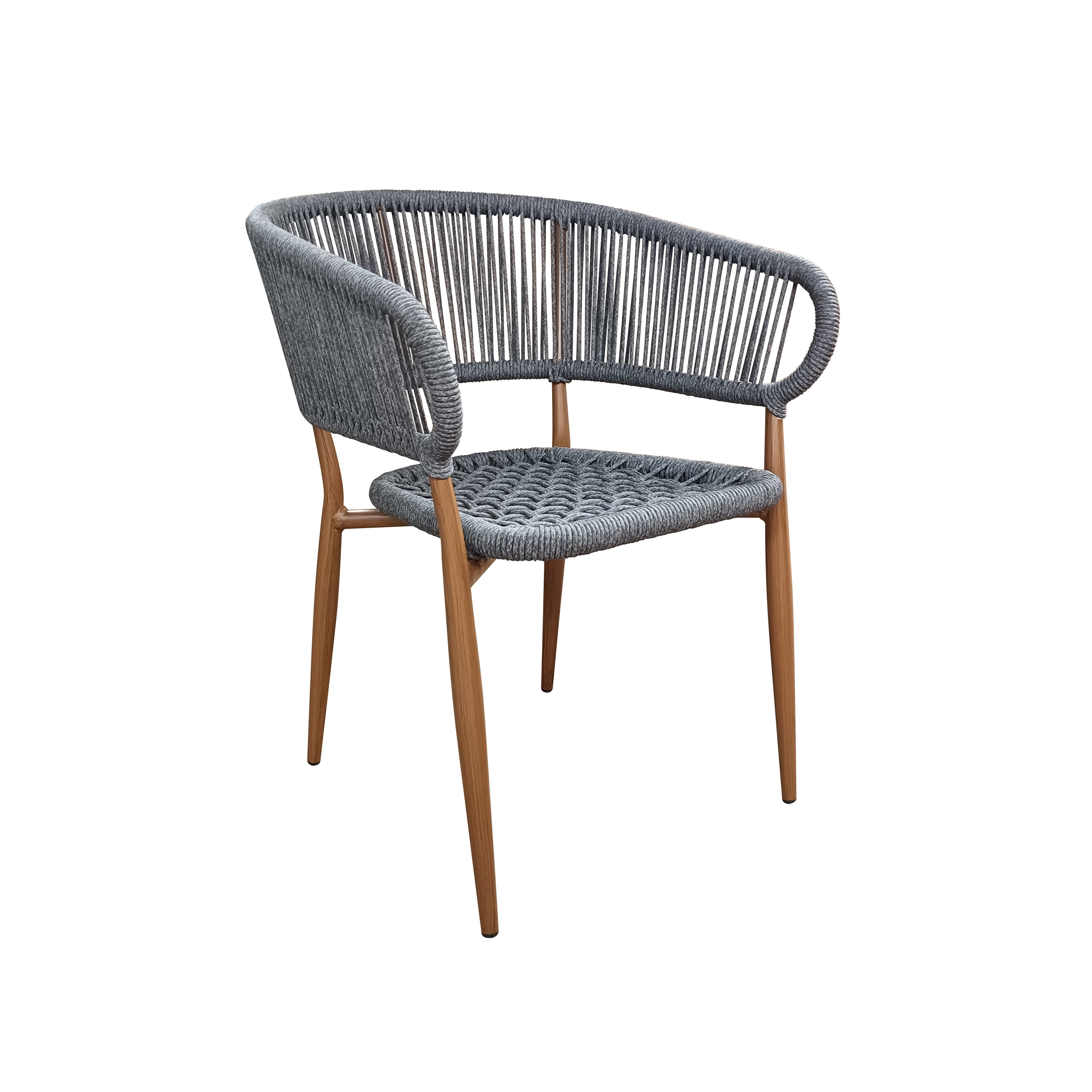 silla de Ratan Twisted 0876 color Gris - 0876 – CasaEaster