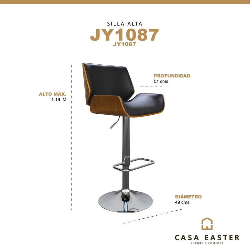 Load image into Gallery viewer, High Bar Chair for Indoor Color Black JY1087- JY1087
