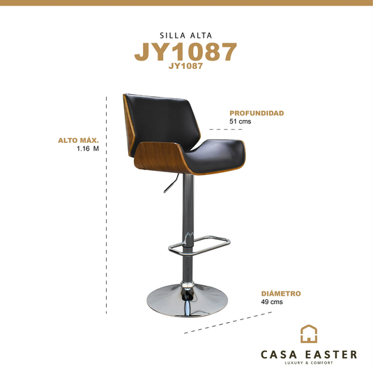 High Bar Chair for Indoor Color Black JY1087- JY1087