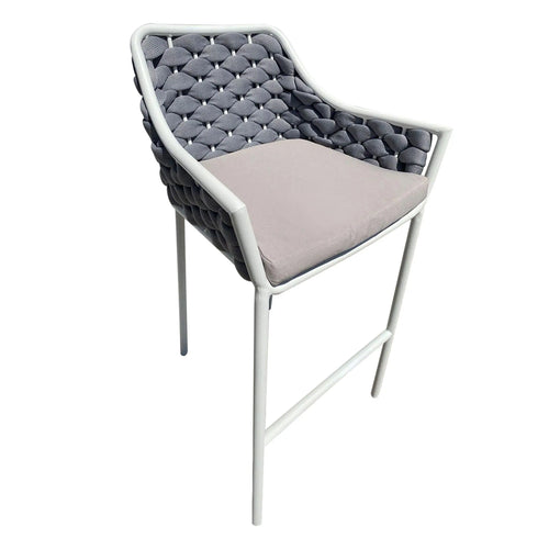 Silla Alta de Lazo para Exterior e Interior Color Blanco WILLIAM-EQ2801 CasaEaster