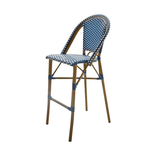 High Chair for Outdoor and Indoor Rattan Color Turkesa LARO- B43 