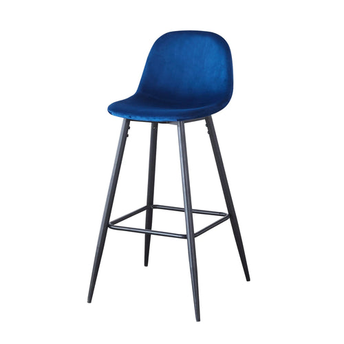 Silla Alta para interior exterior, Color azul, BAR SALOMON BA191-BS019 CasaEaster