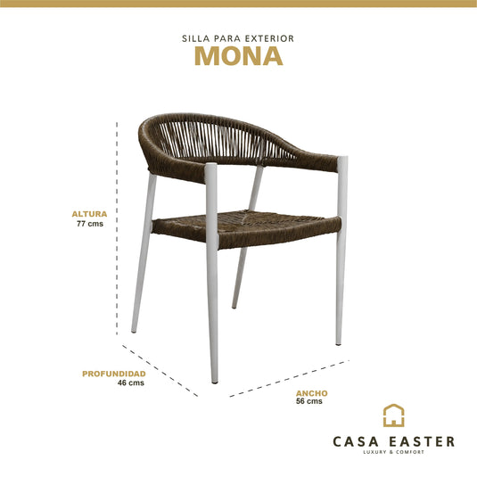 Silla Mona 3100 de Lazo para Exterior e Interior Color Cafe MONA 3100-ZF3100