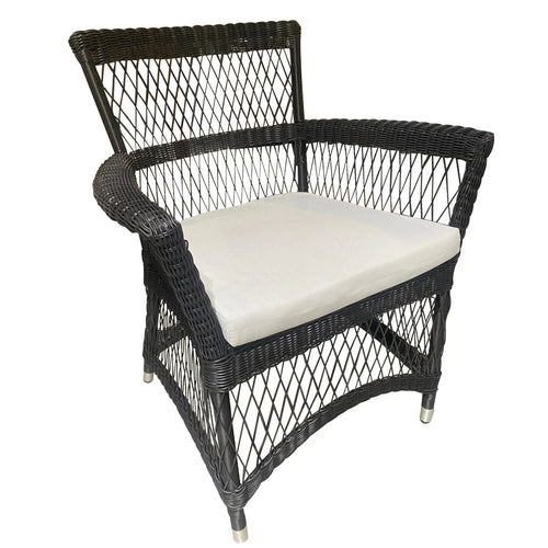 Silla Zoja para Exterior e Interior de Rattan Color Negra- 900526