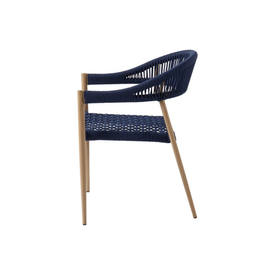 Silla de Lazo para Exterior e Interior Color Azul- MONA 6425 CasaEaster